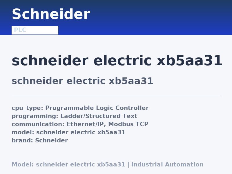 Schneider schneider electric xb5aa31