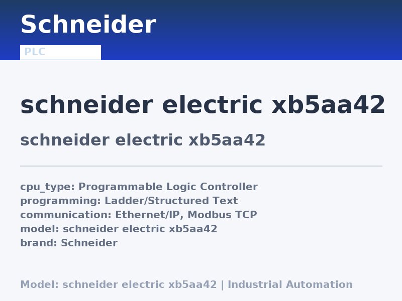 Schneider schneider electric xb5aa42