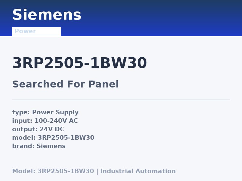 Siemens 3RP2505-1BW30