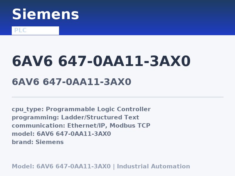 Siemens 6AV6 647-0AA11-3AX0