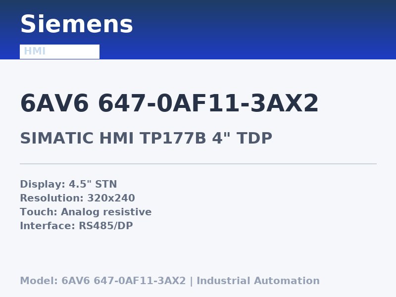 Siemens 6AV6 647-0AF11-3AX2