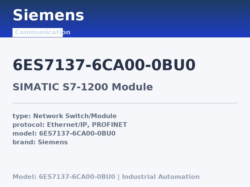 Siemens 6ES7137-6CA00-0BU0