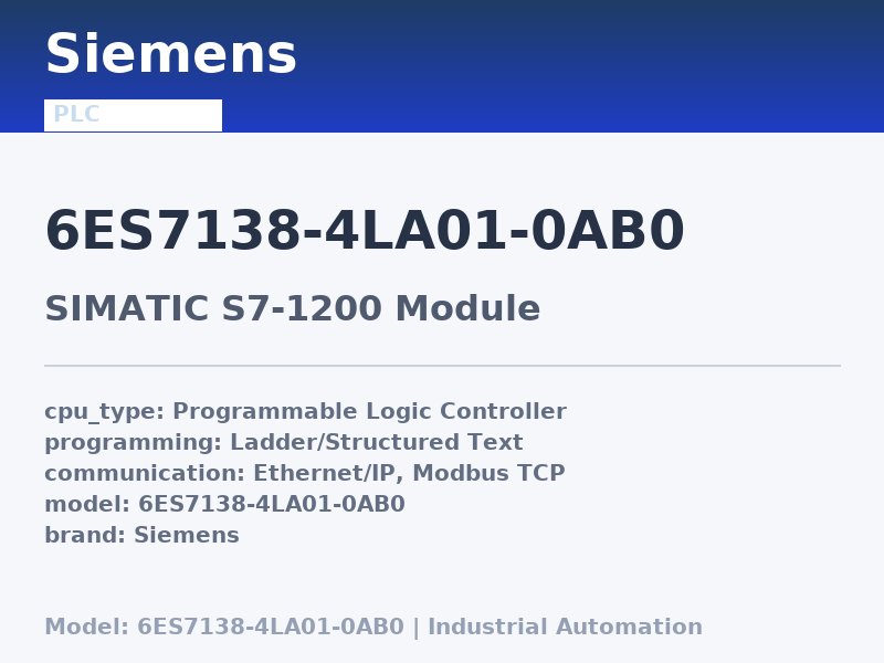 Siemens 6ES7138-4LA01-0AB0