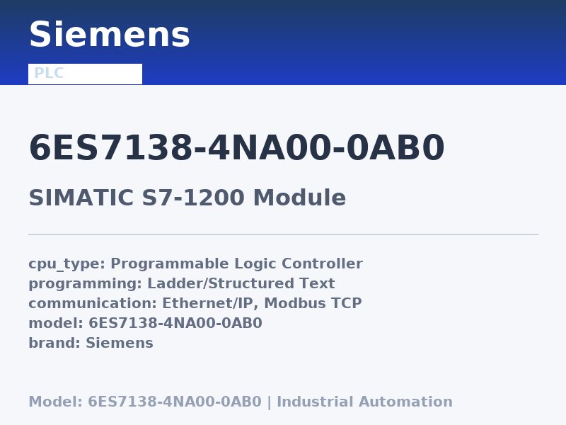 Siemens 6ES7138-4NA00-0AB0