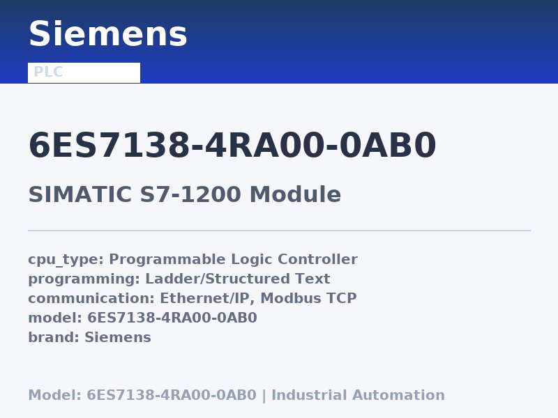 Siemens 6ES7138-4RA00-0AB0