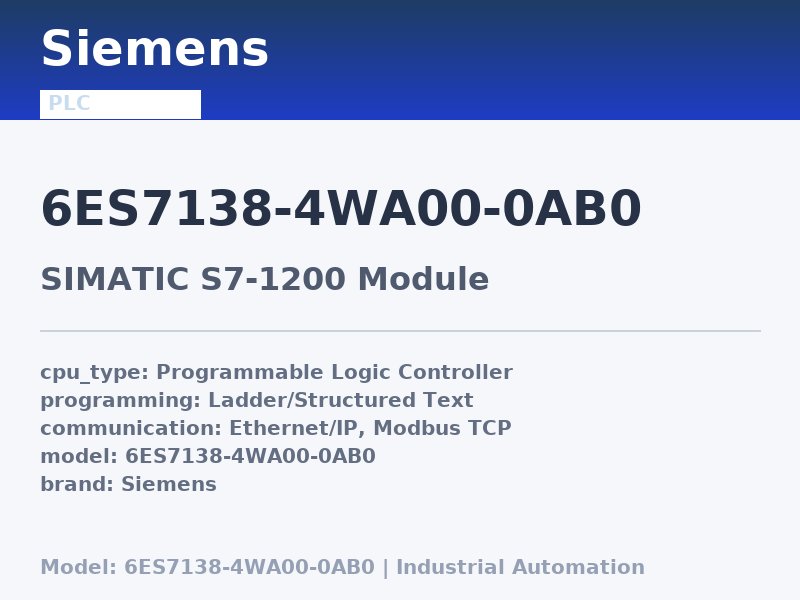 Siemens 6ES7138-4WA00-0AB0