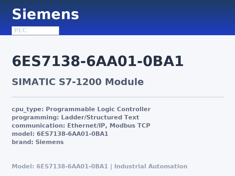 Siemens 6ES7138-6AA01-0BA1