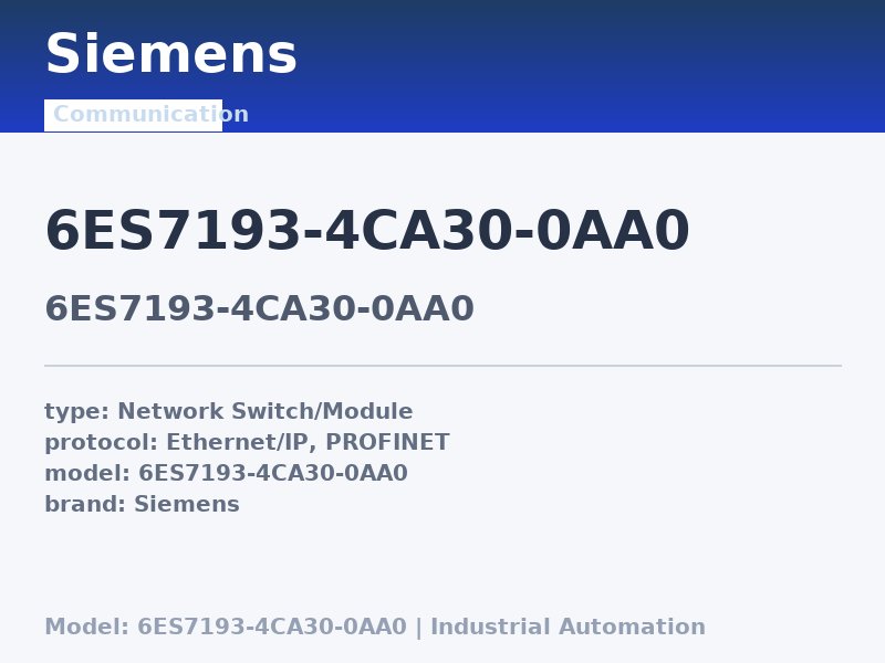 Siemens 6ES7193-4CA30-0AA0