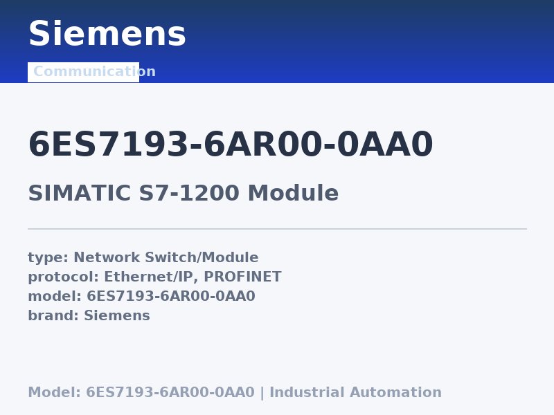 Siemens 6ES7193-6AR00-0AA0