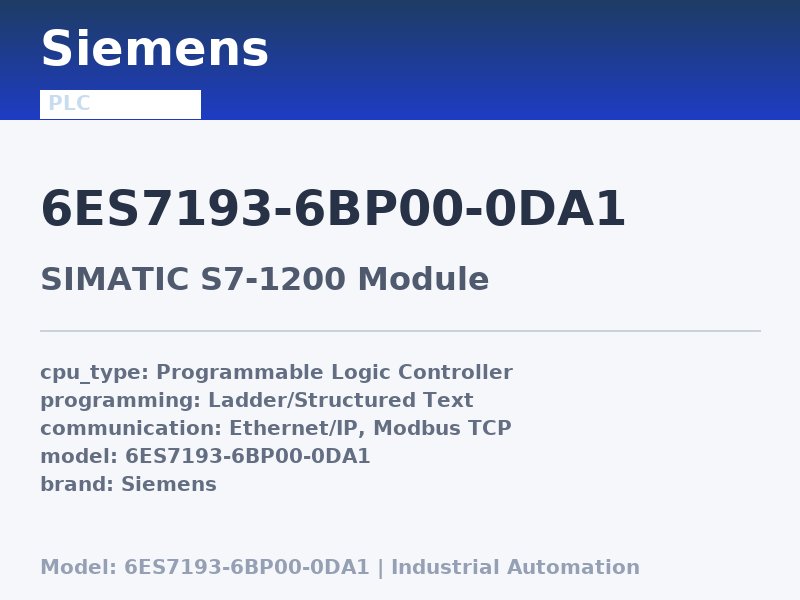 Siemens 6ES7193-6BP00-0DA1