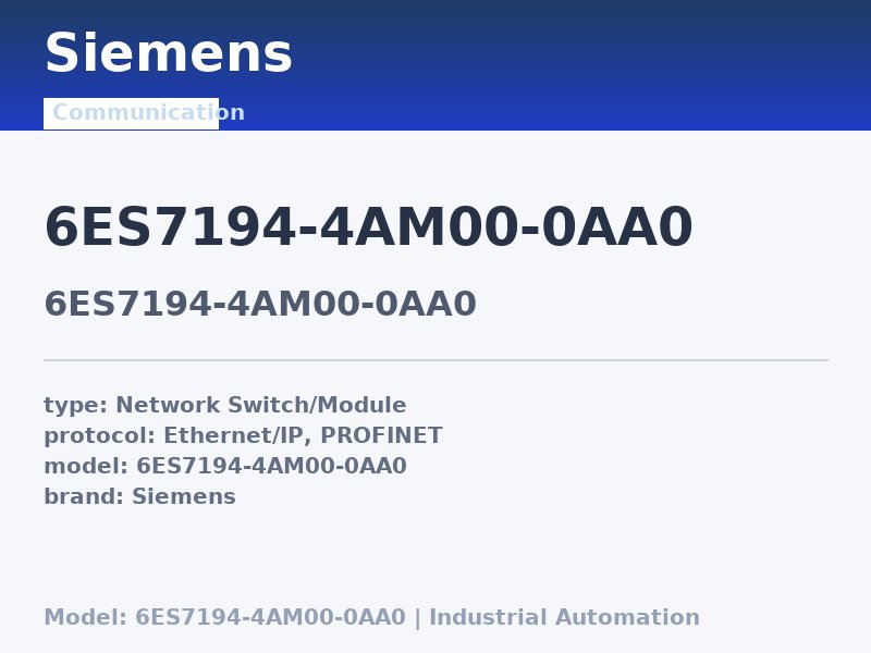 Siemens 6ES7194-4AM00-0AA0