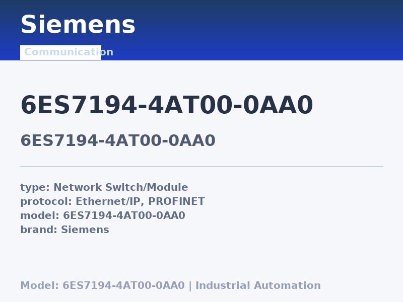 Siemens 6ES7194-4AT00-0AA0