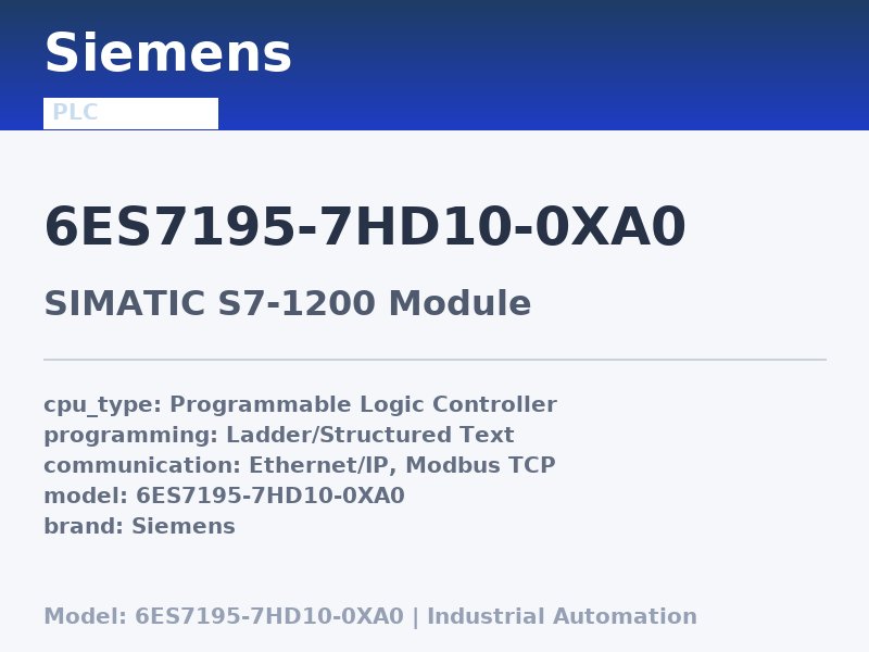 Siemens 6ES7195-7HD10-0XA0