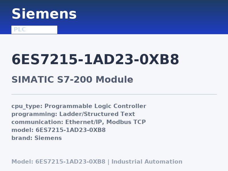 Siemens 6ES7215-1AD23-0XB8