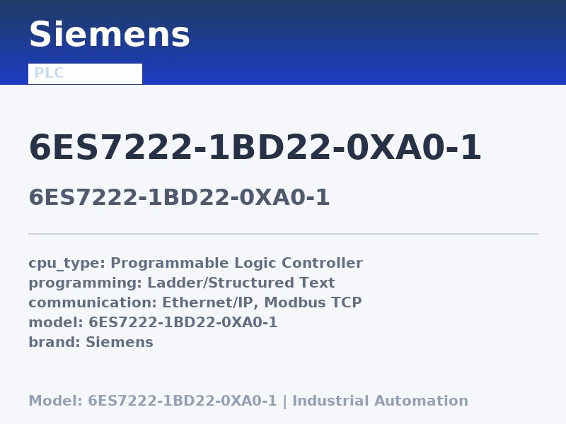 Siemens 6ES7222-1BD22-0XA0-1