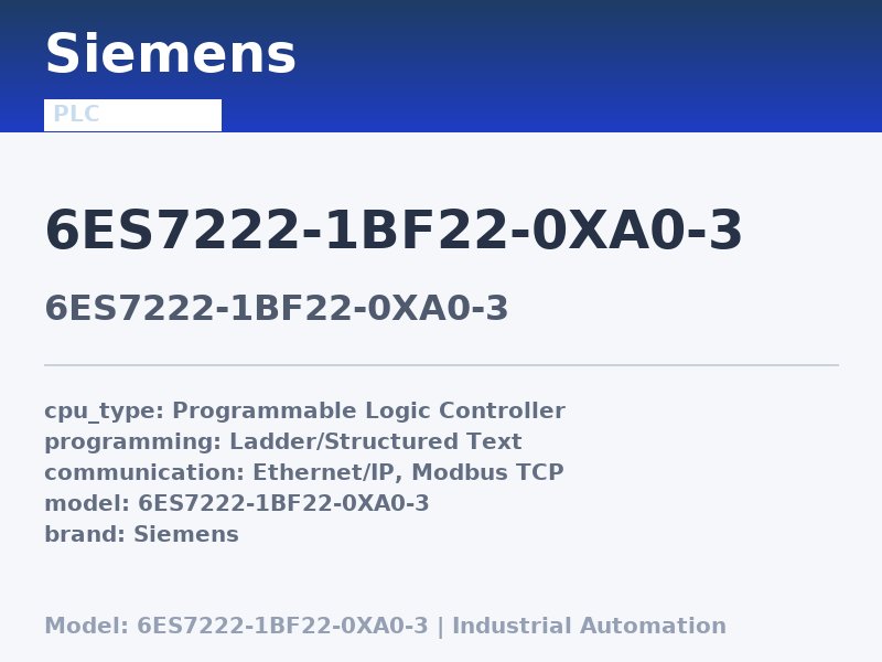 Siemens 6ES7222-1BF22-0XA0-3