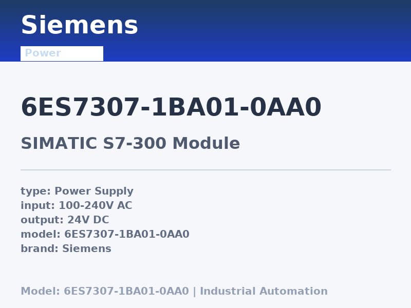 Siemens 6ES7307-1BA01-0AA0