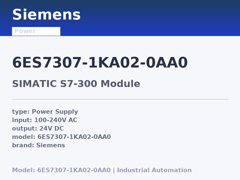 Siemens 6ES7307-1KA02-0AA0