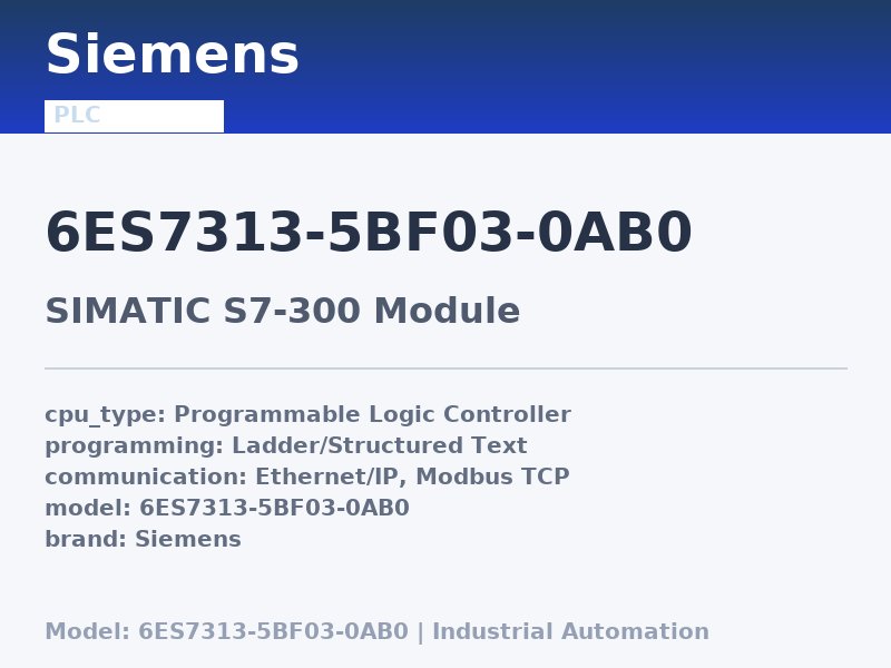 Siemens 6ES7313-5BF03-0AB0