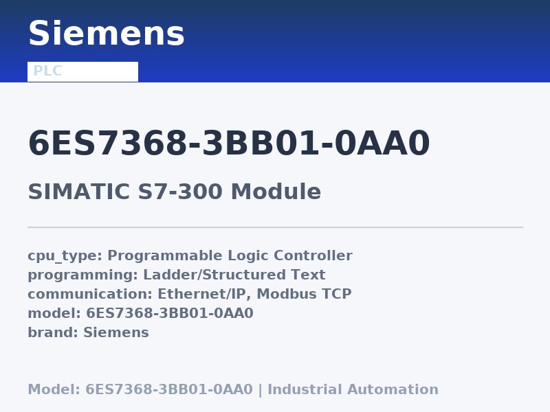 Siemens 6ES7368-3BB01-0AA0