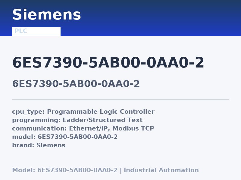 Siemens 6ES7390-5AB00-0AA0-2