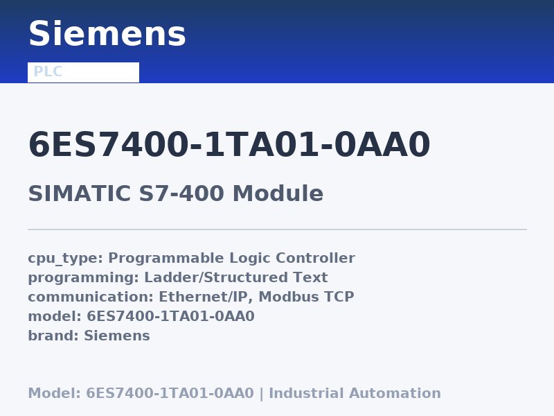 Siemens 6ES7400-1TA01-0AA0