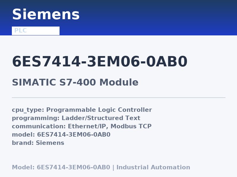 Siemens 6ES7414-3EM06-0AB0