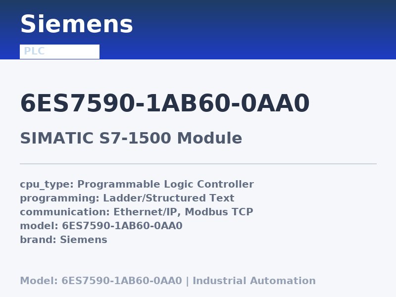Siemens 6ES7590-1AB60-0AA0