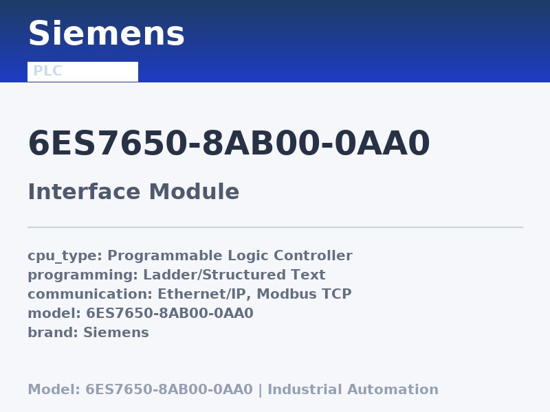 Siemens 6ES7650-8AB00-0AA0