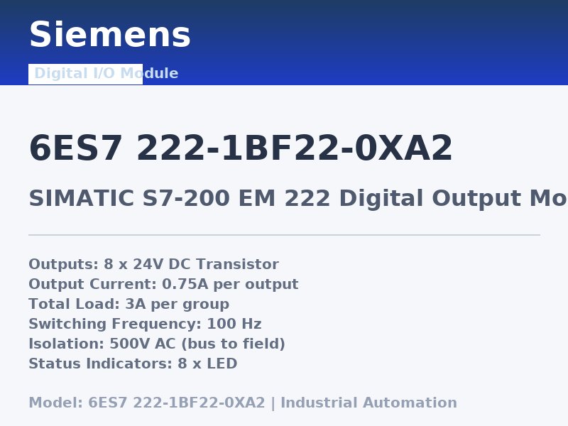 Siemens 6ES7 222-1BF22-0XA2