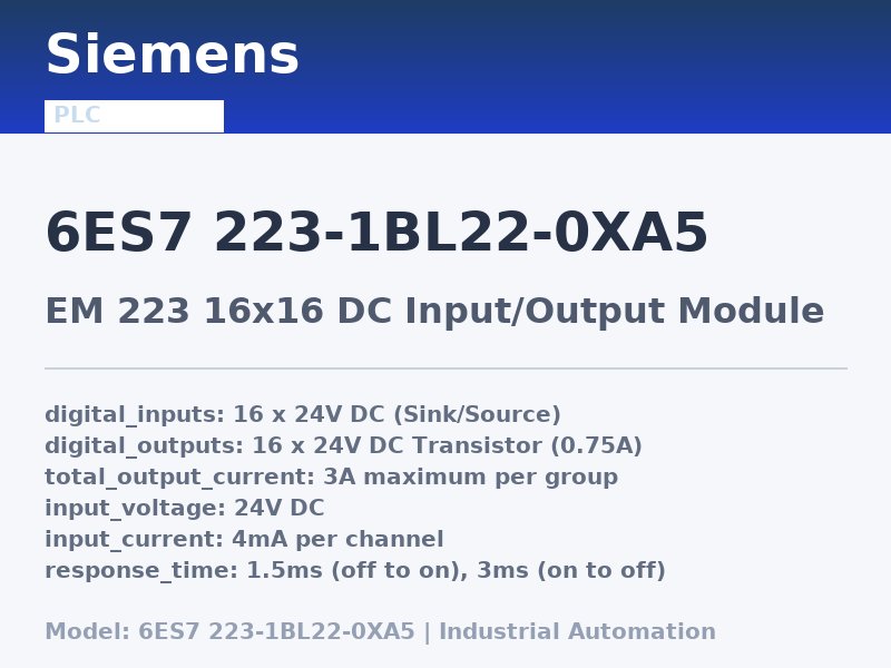 Siemens 6ES7 223-1BL22-0XA5