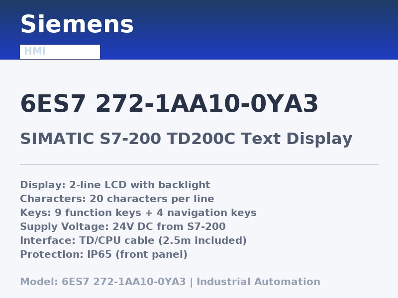 Siemens 6ES7 272-1AA10-0YA3