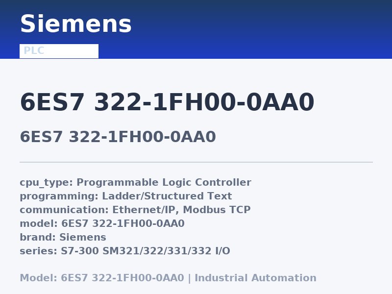 Siemens 6ES7 322-1FH00-0AA0