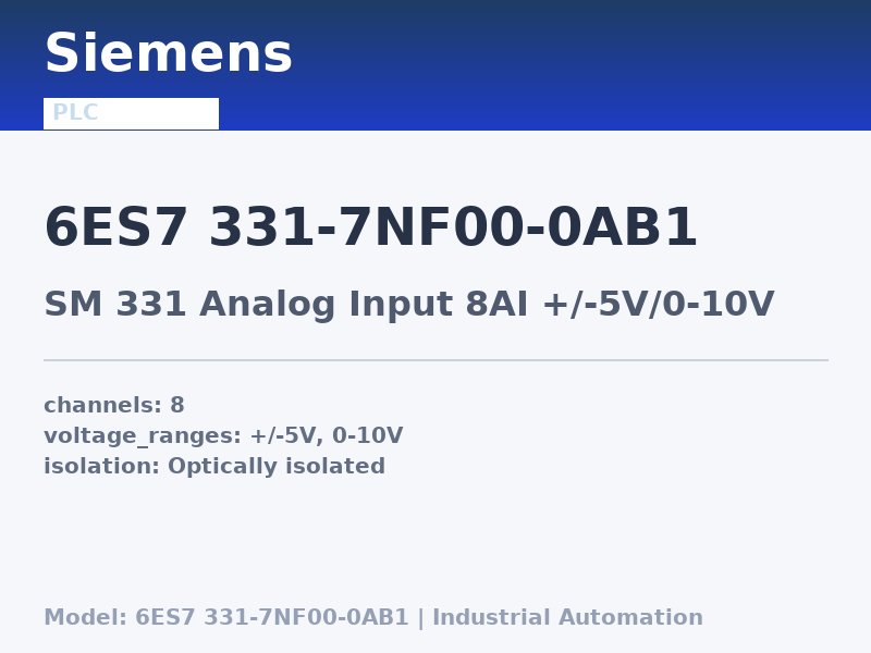 Siemens 6ES7 331-7NF00-0AB1