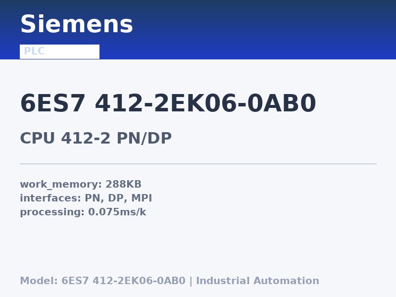 Siemens 6ES7 412-2EK06-0AB0