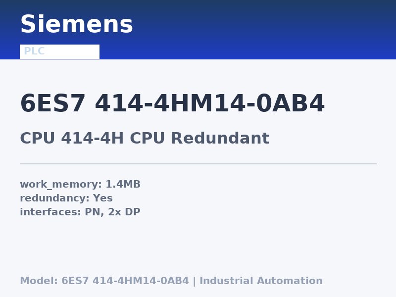Siemens 6ES7 414-4HM14-0AB4