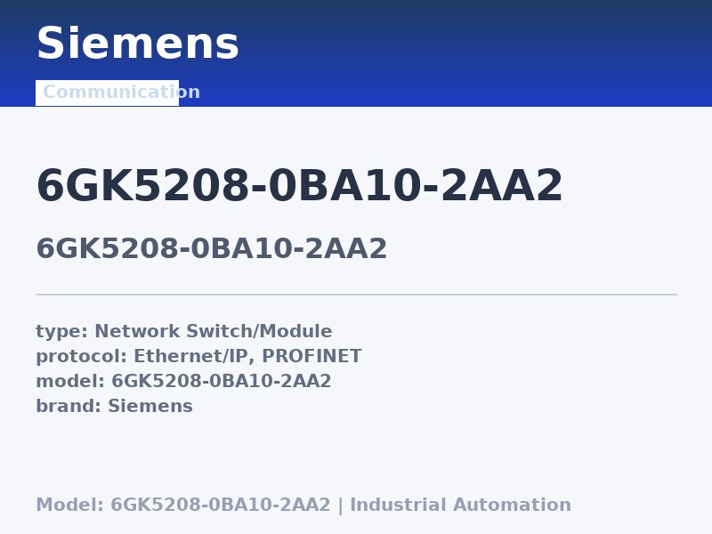 Siemens 6GK5208-0BA10-2AA2