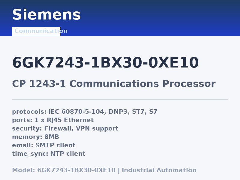 Siemens 6GK7243-1BX30-0XE10