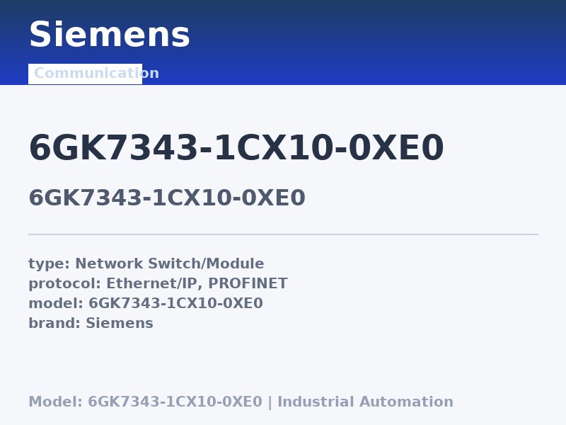 Siemens 6GK7343-1CX10-0XE0
