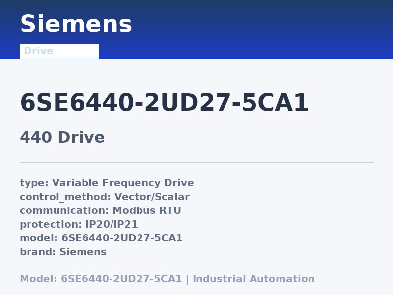 Siemens 6SE6440-2UD27-5CA1