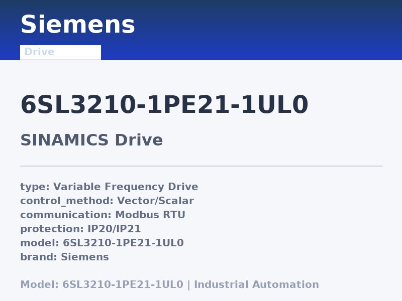 Siemens 6SL3210-1PE21-1UL0