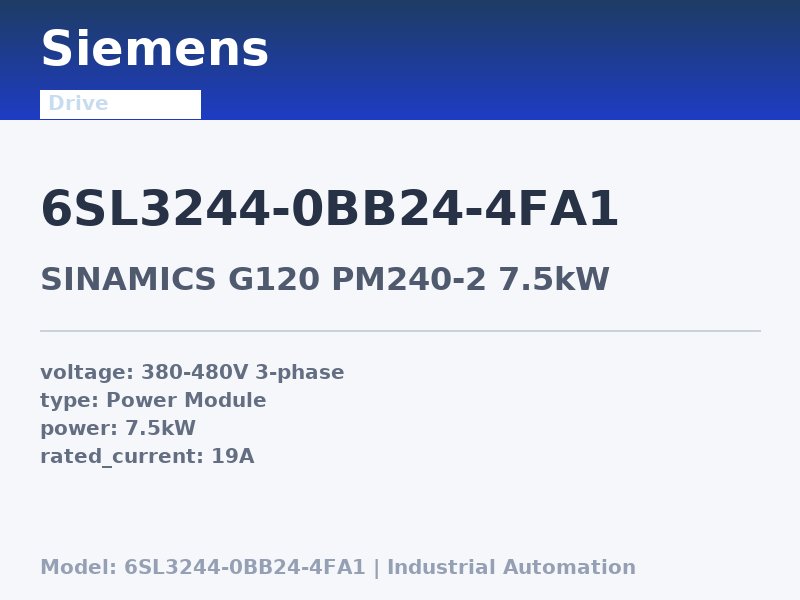 Siemens 6SL3244-0BB24-4FA1