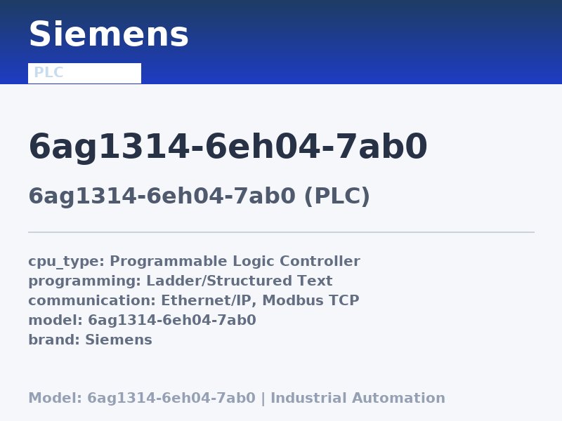 Siemens 6AG1314-6EH04-7AB0