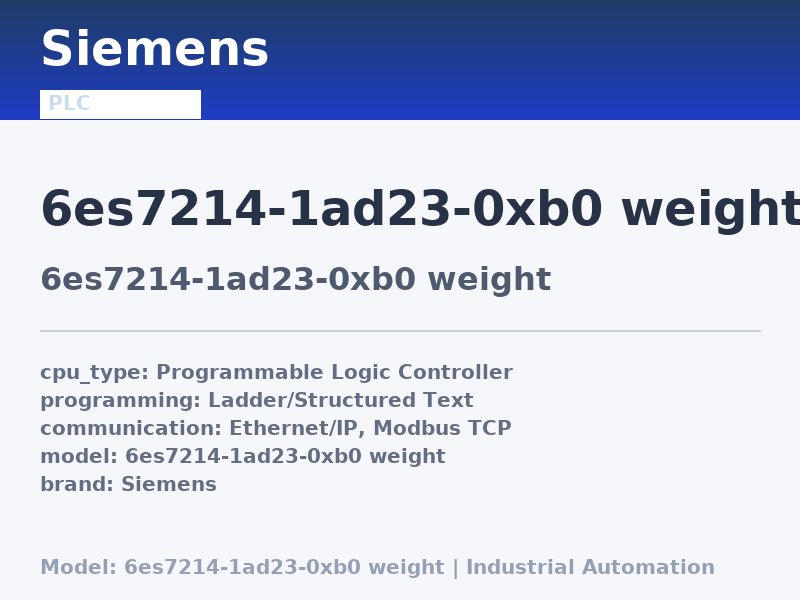 Siemens 6es7214-1ad23-0xb0 weight