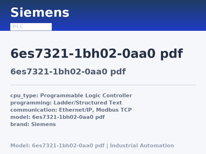Siemens 6es7321-1bh02-0aa0 pdf