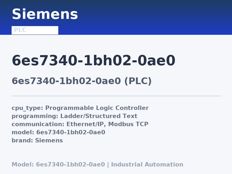 Siemens 6ES7340-1BH02-0AE0