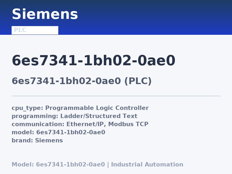 Siemens 6ES7341-1BH02-0AE0