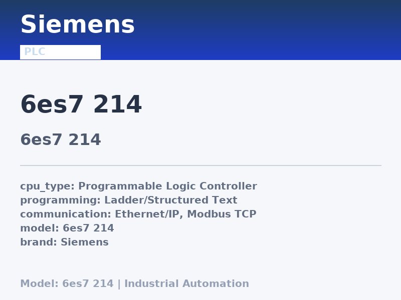 Siemens 6es7 214