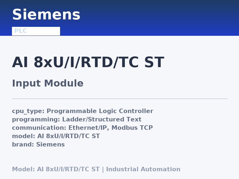 Siemens AI 8xU/I/RTD/TC ST