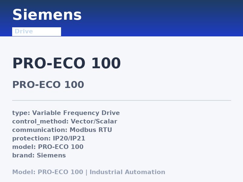 Siemens PRO-ECO 100
